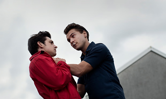 Deadpan and darkly comic: Craig Roberts (left) and Emile Hirsch in Just Jim. Photograph: Soda Pictures