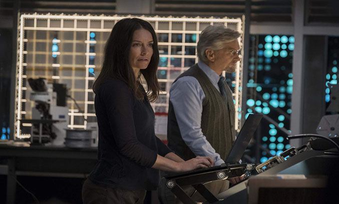 Michael Douglas and Evangeline Lilly in Ant-Man and the Wasp (2018)