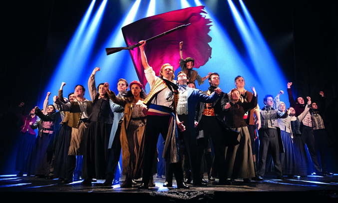The cast of LES MISERABLES with 'One Day More'