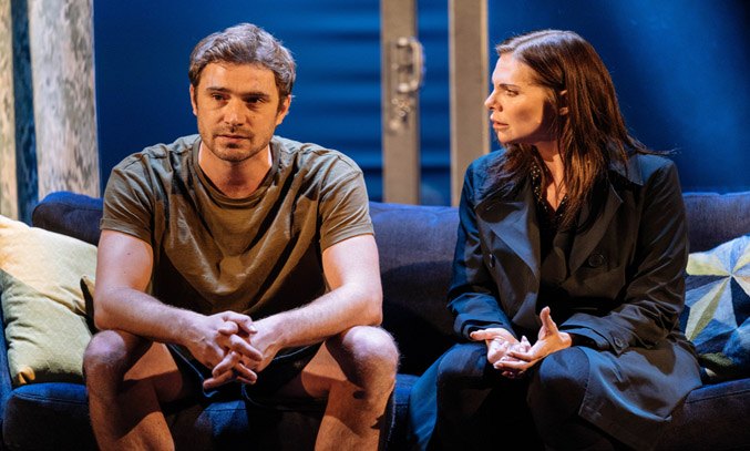 Oliver Farnworth and Samantha Womack in THE GIRL ON THE TRAIN.
