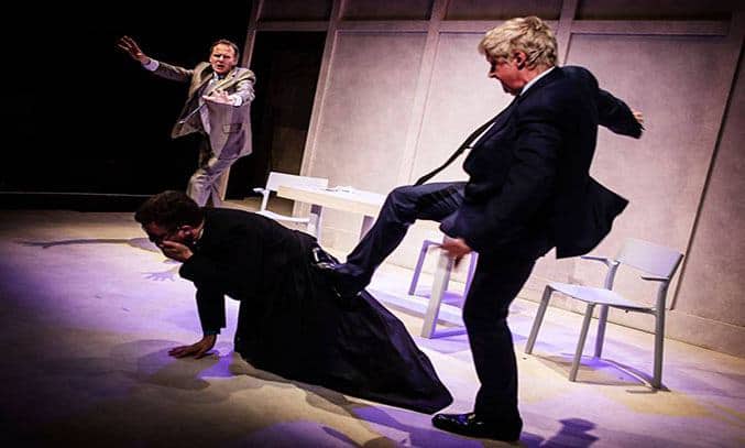 The UK touring cast of THE LAST TEMPTATION OF BORIS JOHNSON